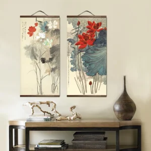 Tableau Chinois Fleurs