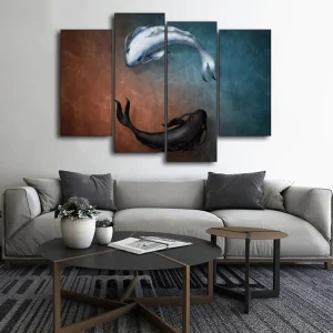 Tableau Chinois Poissons Yin Yang