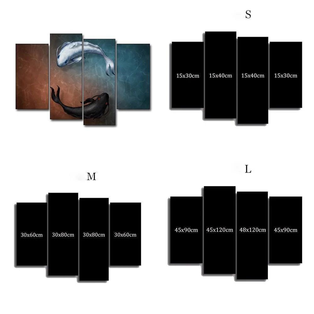 Tableau Chinois Poissons Yin Yang – Image 3