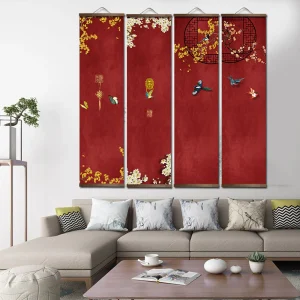 Tableau Chinois Rouge