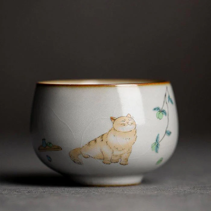 Tasse Chinoise En Porcelaine Chat – Image 7