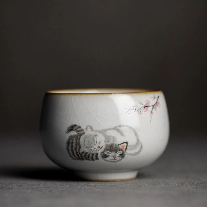 Tasse Chinoise En Porcelaine Chat – Image 5