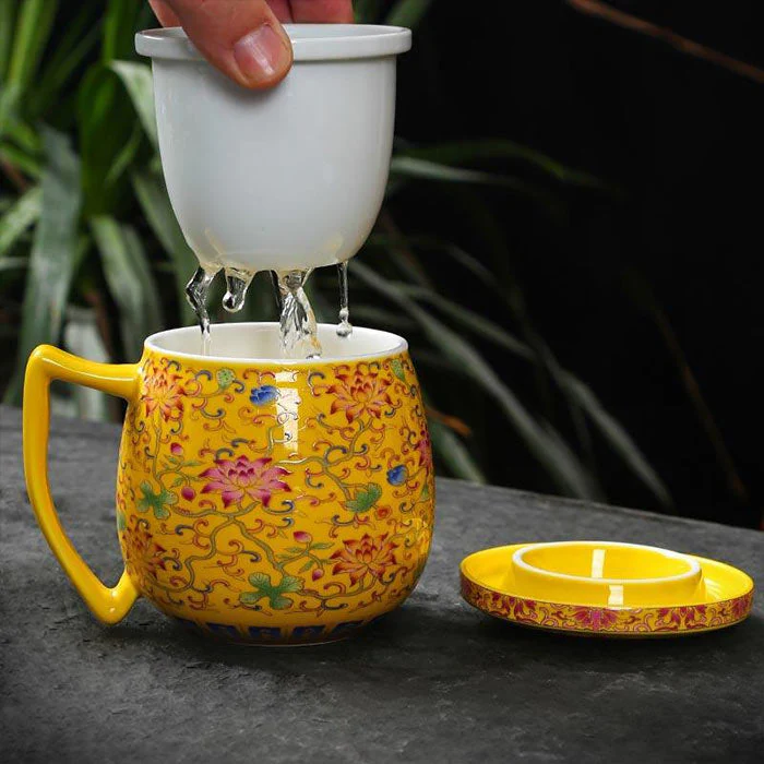 Tasse Chinoise En Porcelaine 400 ml – Image 3
