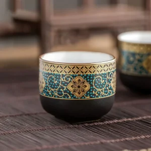Tasses Chinoises En Porcelaine Dorées