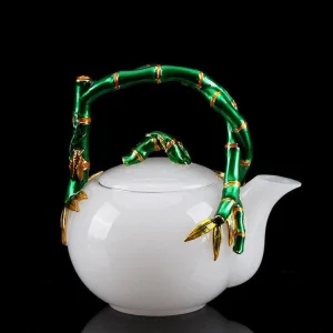 Théière Chinoise En Porcelaine Blanche