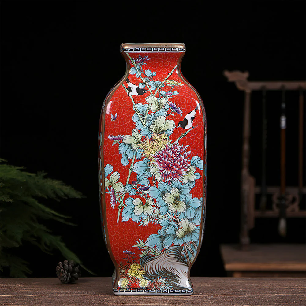 Vase Chinois Rectangulaire – Image 3