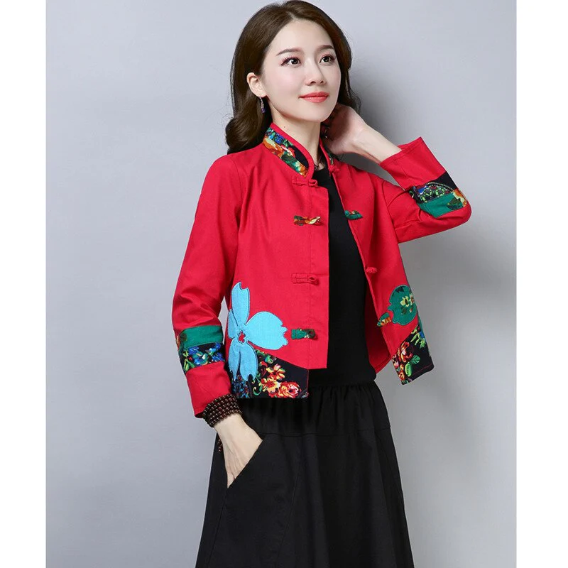 Veste Chinoise Col Mao Femme – Image 3