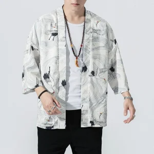 Veste Chinoise Homme Blanc