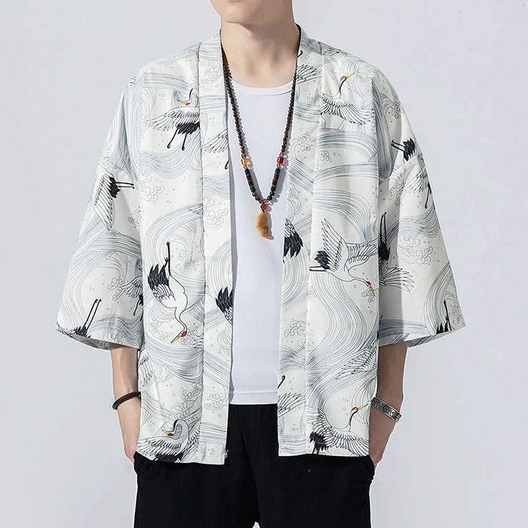 Veste Chinoise Homme Blanc – Image 5