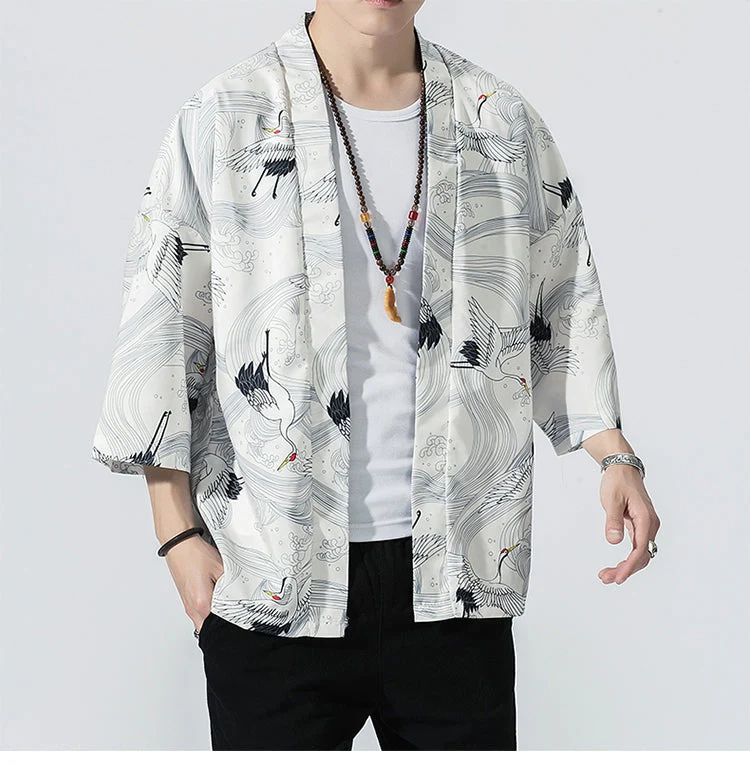 Veste Chinoise Homme Blanc – Image 3