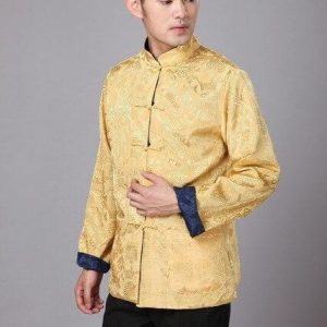Veste Chinoise Homme Jaune et Bleue
