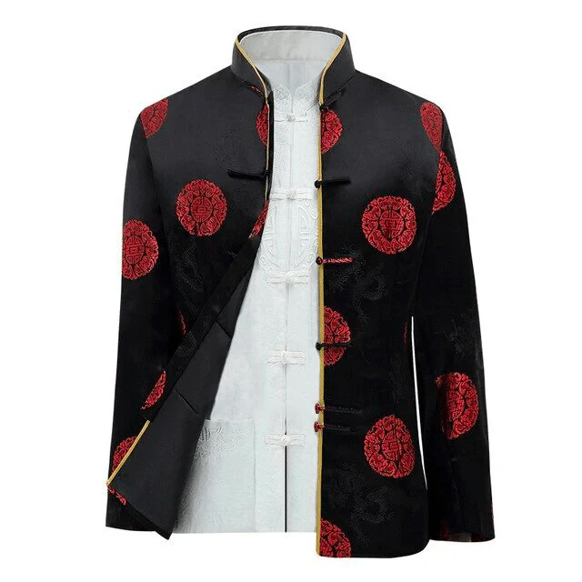 Veste Chinoise Homme Noire
