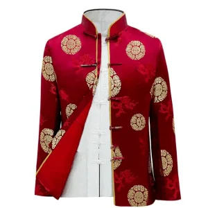 Veste Chinoise Homme Rouge