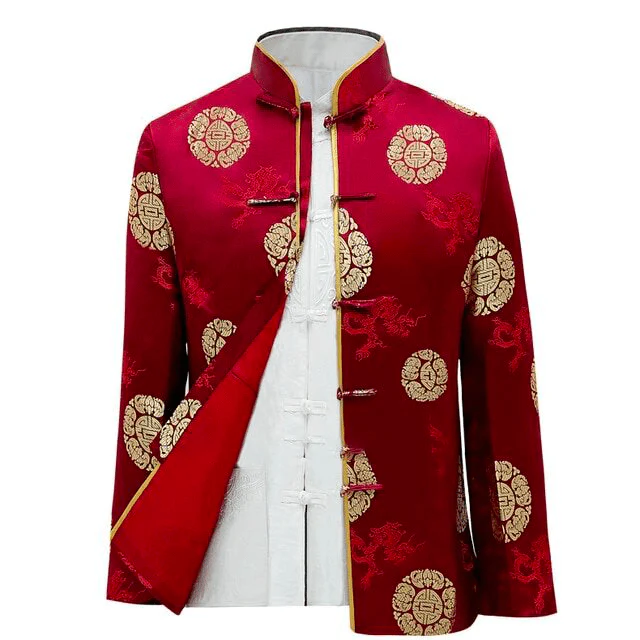 Veste Chinoise Homme Rouge