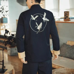 Veste Chinoise Homme Grues